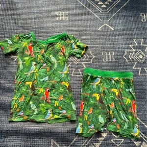 Little sleepies 3t shorts pajamas bird print